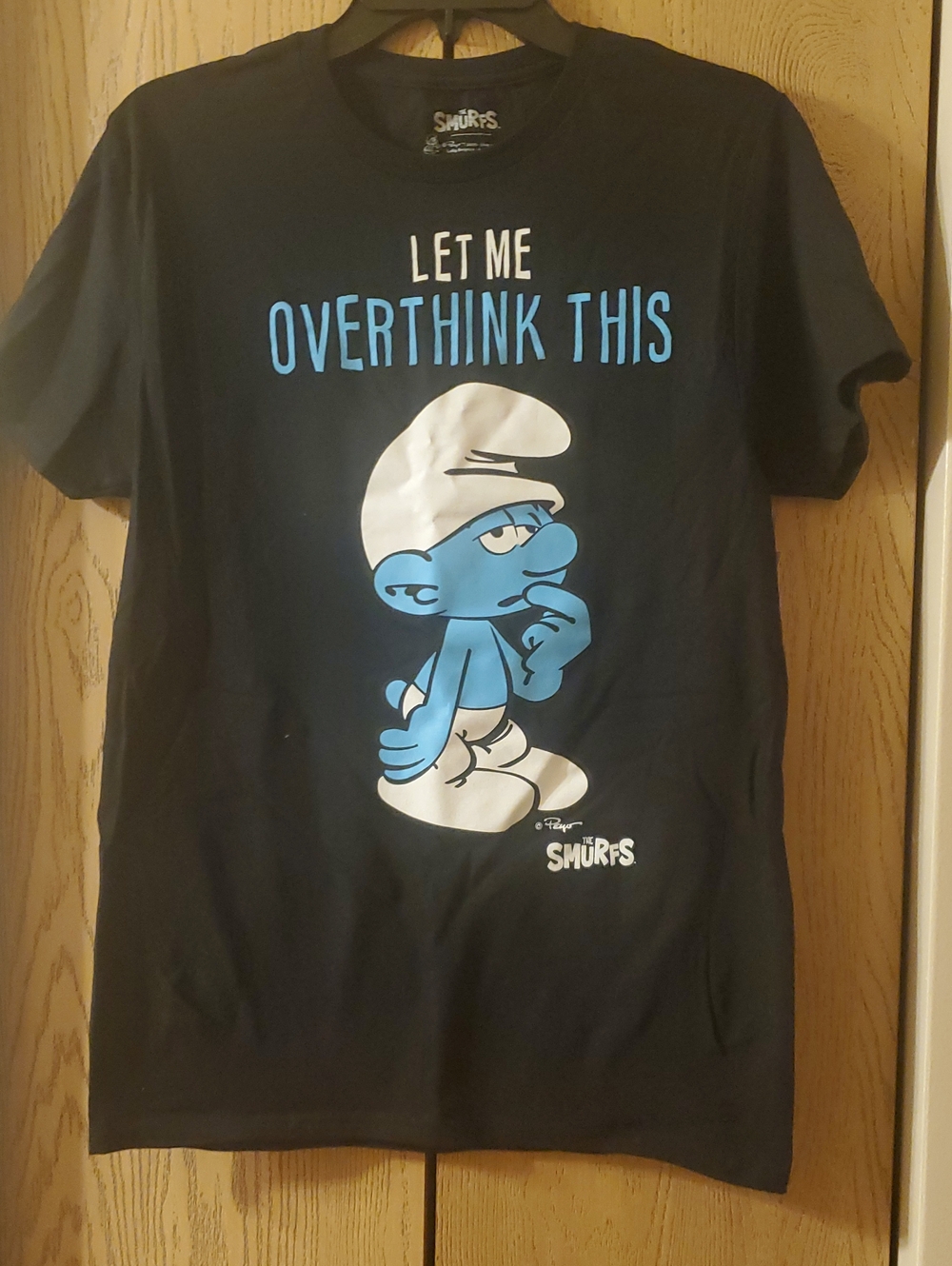 The Smurfs "Let Me Overthink This" Black Graphic Tee